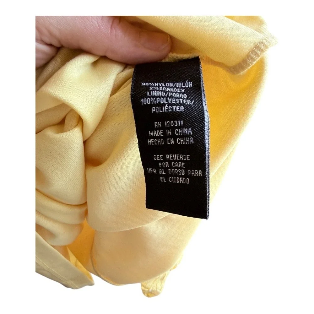 Cottagecore RN Studio by Ronni Nicole Dress 10 Yellow Eyelet Lace Mini